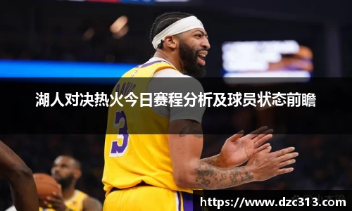湖人对决热火今日赛程分析及球员状态前瞻