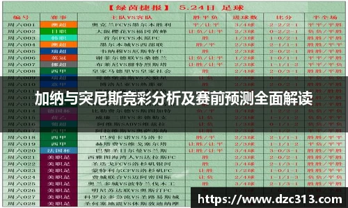 加纳与突尼斯竞彩分析及赛前预测全面解读